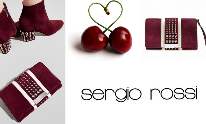 Sergio Rossi: le borchie e il color cherry